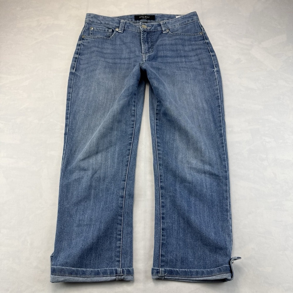 Nine West Jeans Womens Size 6/28 Cuffed Boyfriend Crop Denim Jeans